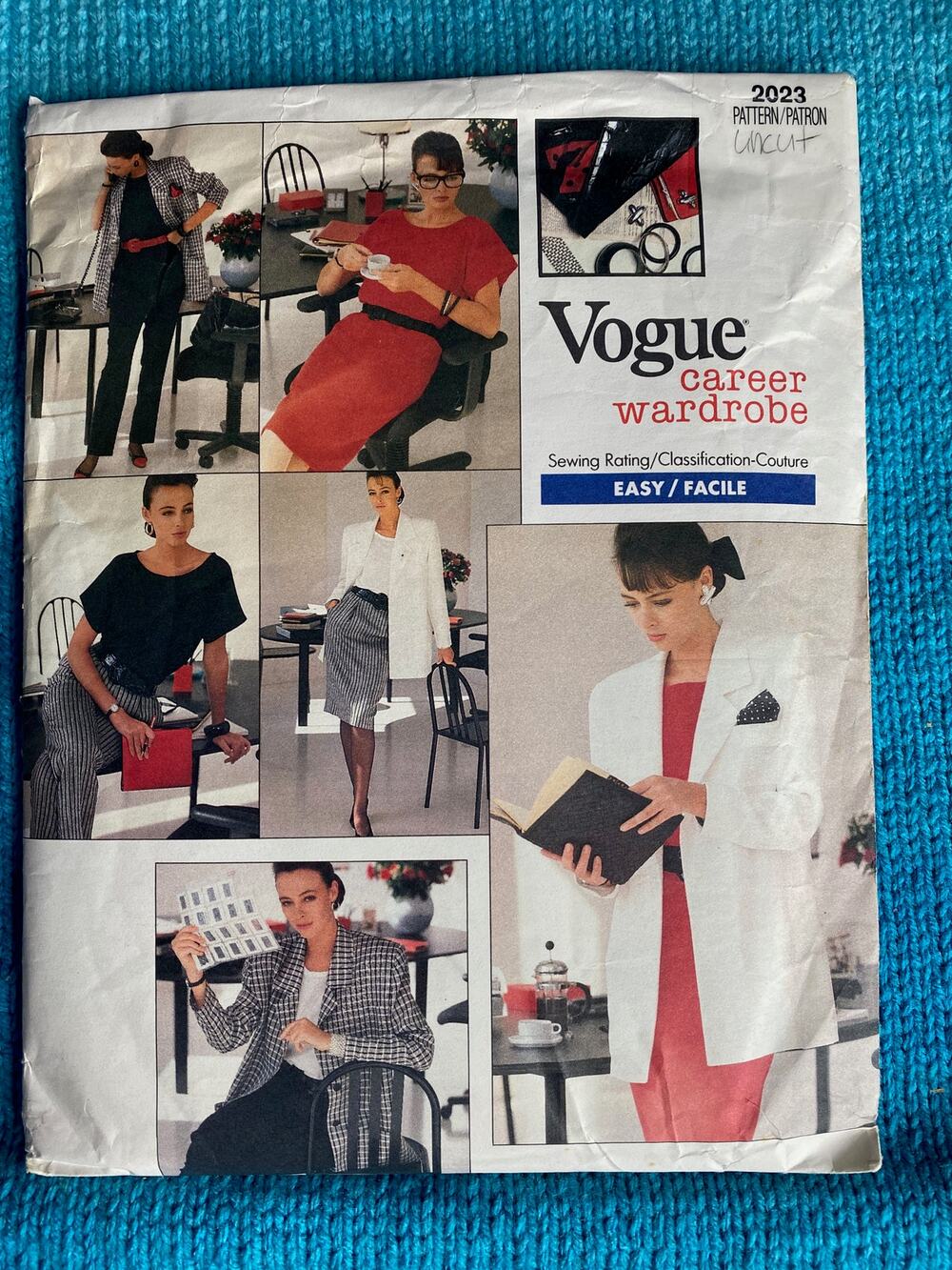 Vogue sewing pattern 2023 suit blazer skirt dress pants